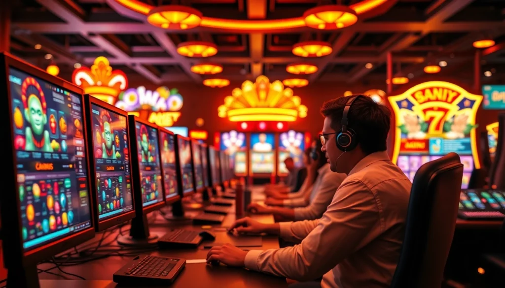 Engaging online gambling experience featuring Nhà cái OK88's vibrant game interface.